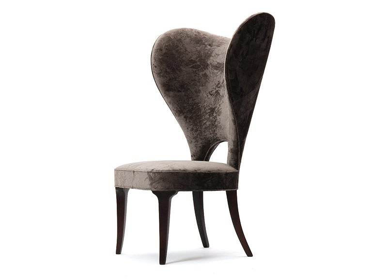 American Rare Heart Wingback Chair by Edward Wormley