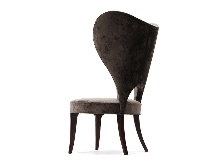 Mid-20th Century Rare Heart Wingback Chair by Edward Wormley