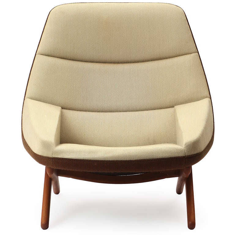 Scandinavian Modern Lounge Chair And Ottoman By Illum Wikkelsoe