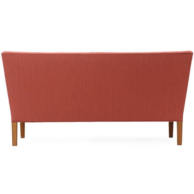 Mid-20th Century High Back Upholstered Settee by Grete Jalk for Johannes Hansen For Sale