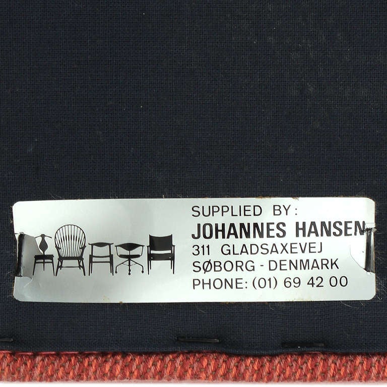 Hochgepolsterter Sessel mit hoher Rückenlehne von Grete Jalk für Johannes Hansen (Polster) im Angebot