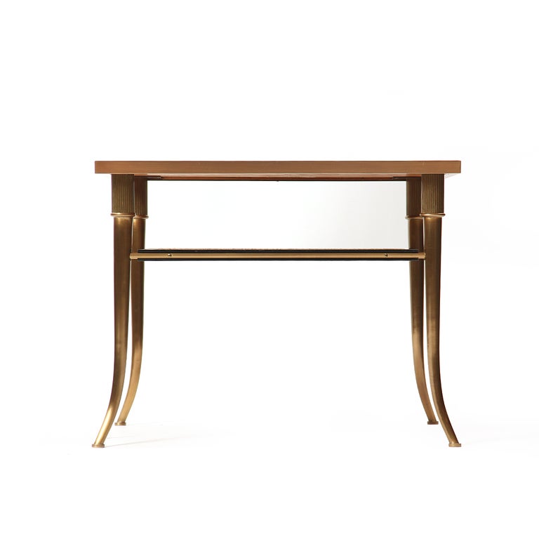 Brass And Capiz Table