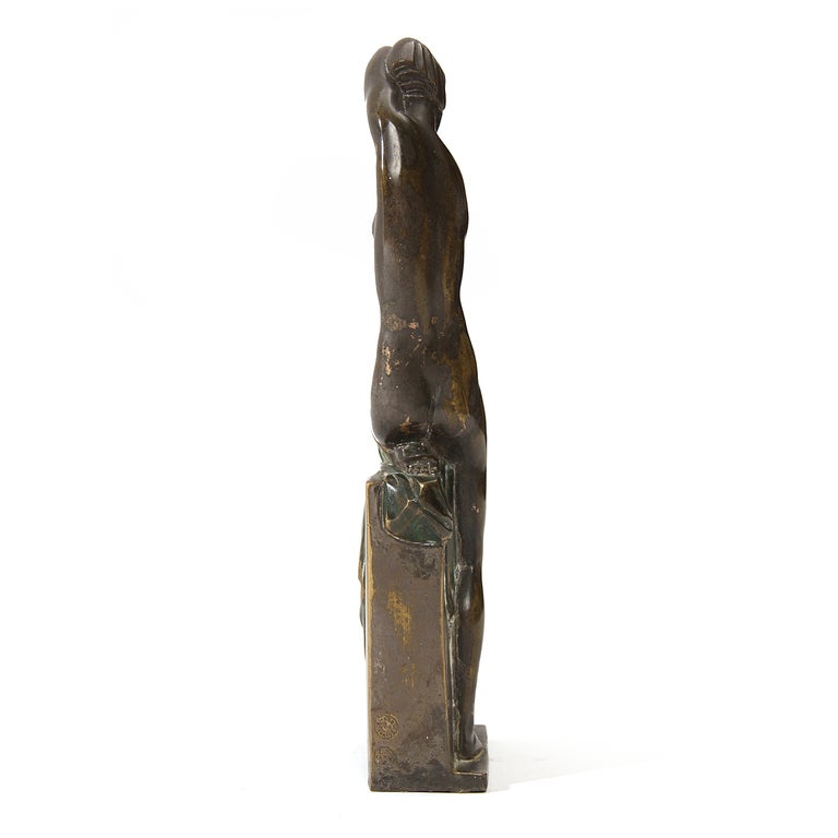 Bronze-Skulptur im Jugendstil (Art nouveau) im Angebot