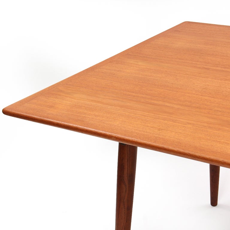 Danish Teak and Oak Extension Dining Table by Hans J. Wegner For Sale