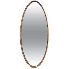 Oval Gilded Mirror By La Barge