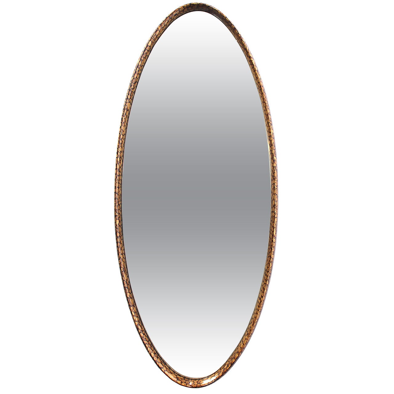 Oval Gilded Mirror By La Barge