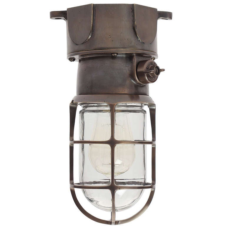 Bronze Flush Mount Industrial Light Fixture For At 1stdibs Bronze Flush Mount Industrial Light Fixture For