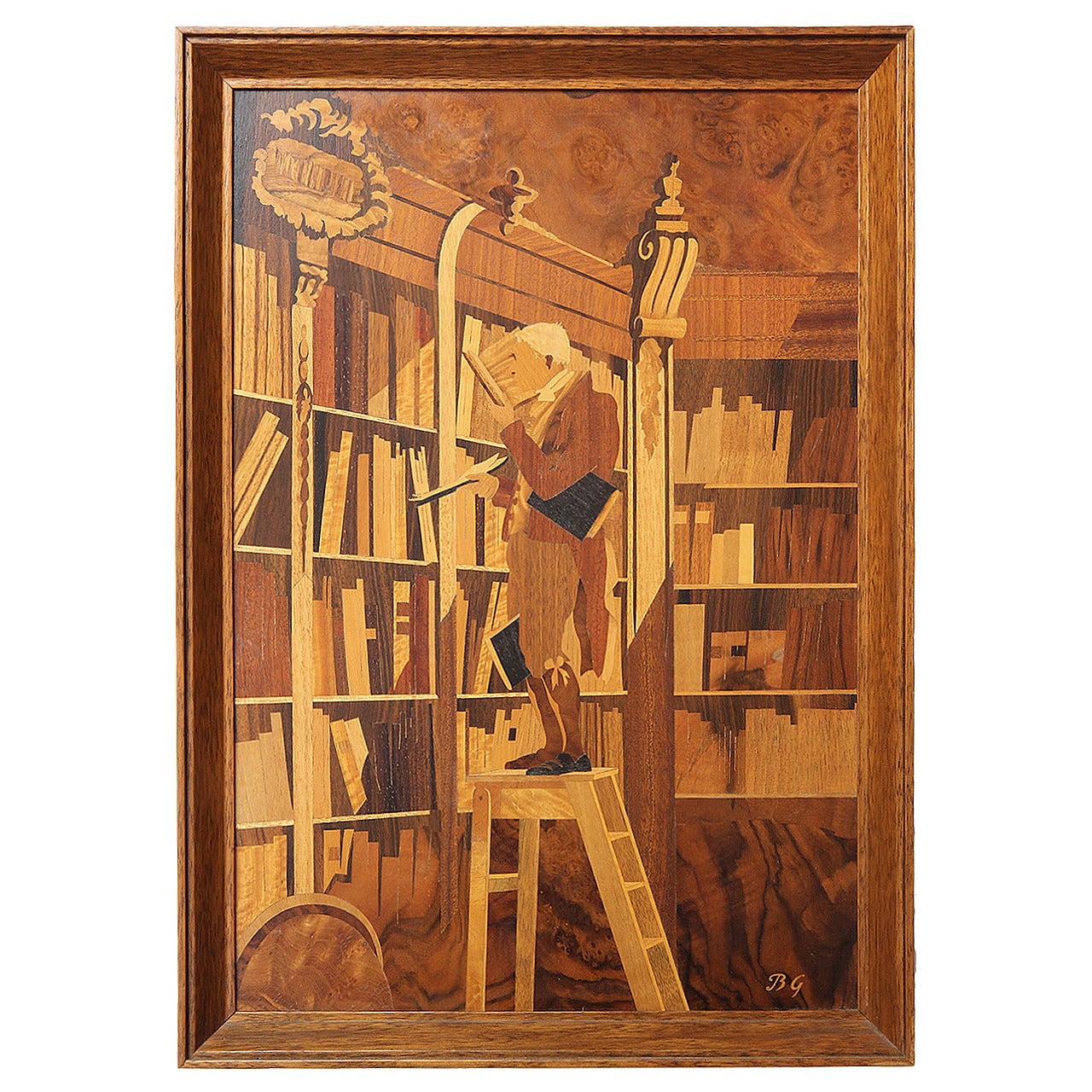 Marquetry Painting by Buchschmid and Gretaux