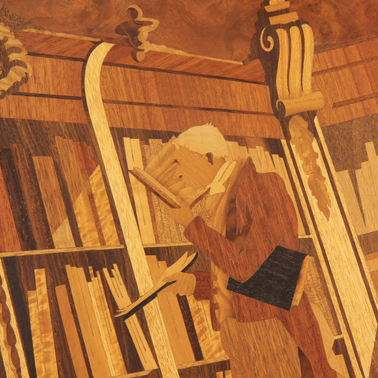 Mid-Century Modern Marquetry Painting by Buchschmid and Gretaux