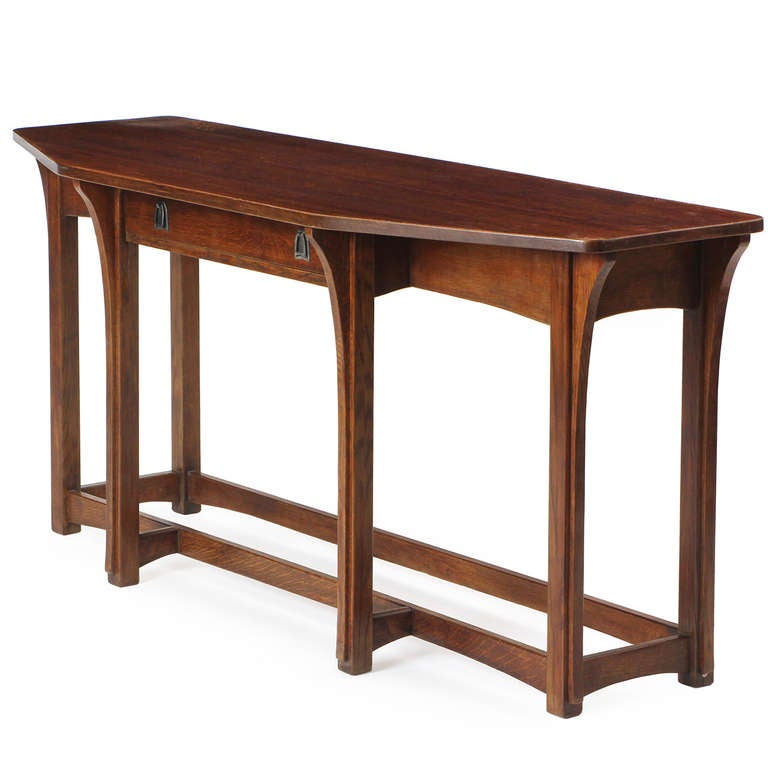 arts and crafts style console table