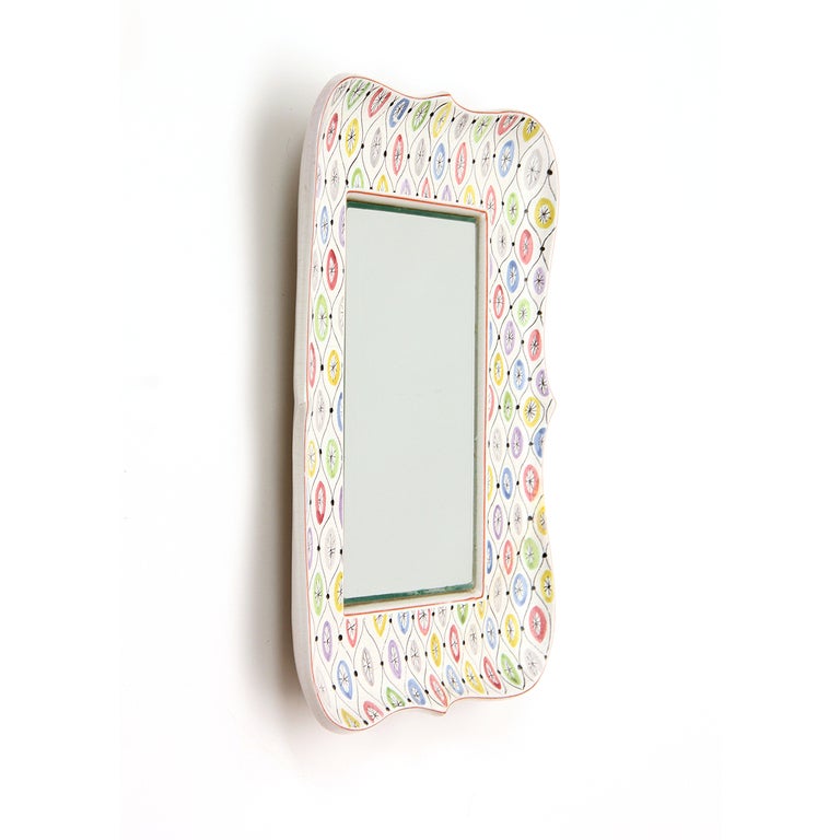 Ceramic Framed Mirror By Stig Lindberg