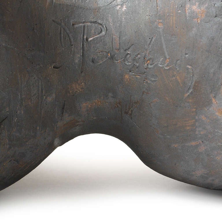 Fin du 20e siècle Sculpture de cheval en céramique de Dominique Pouchain