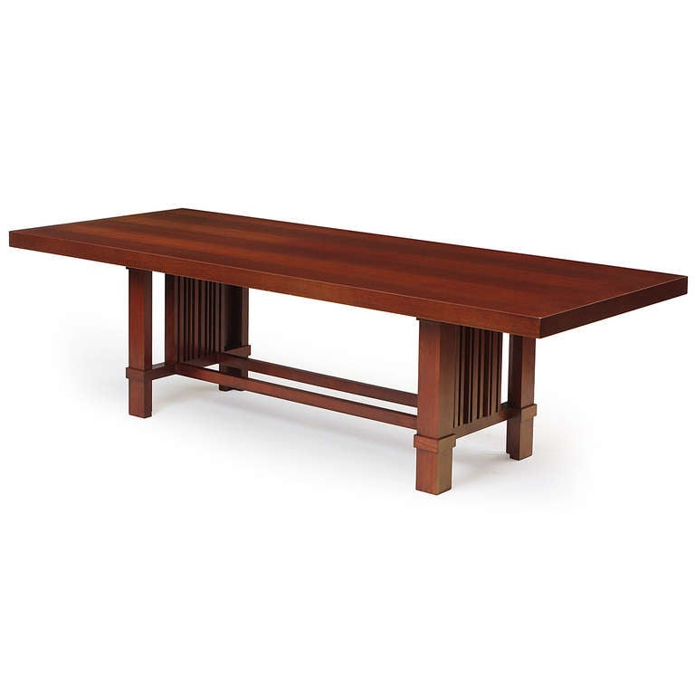 Arts and Crafts Dining Table by Frank Lloyd Wright for Cassina