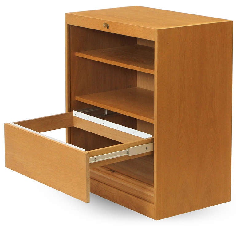 Scandinavian Modern White Oak Storage Cabinet by Hans J. Wegner