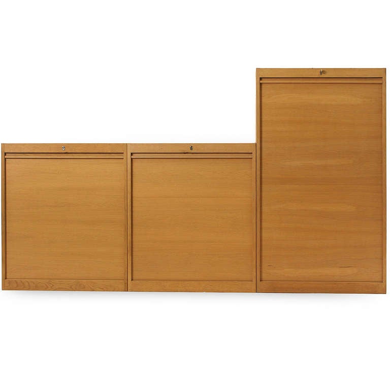 Mid-20th Century Tambour Front Cabinet by Hans J Wegner For Sale