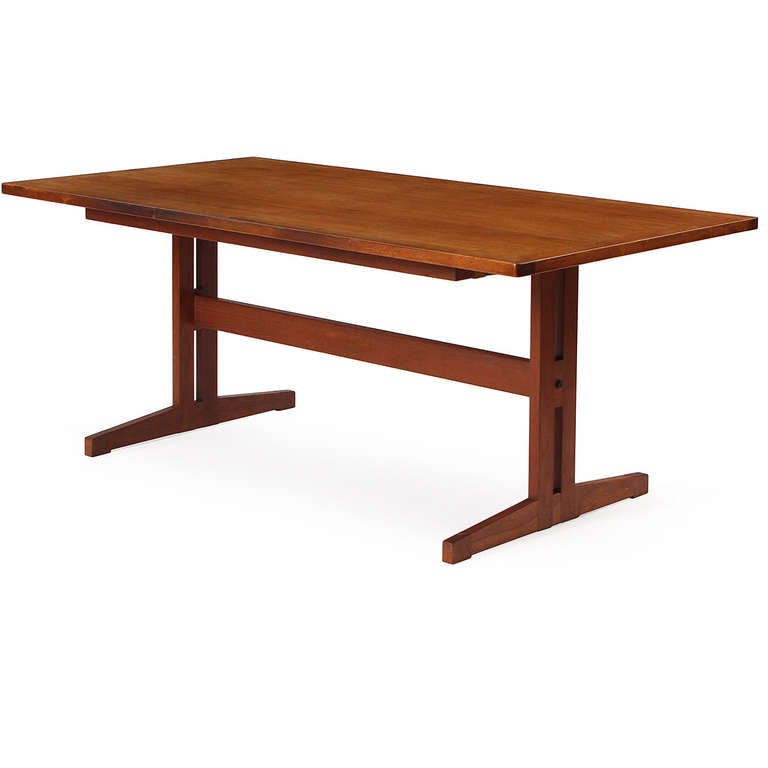 Modernist Farmhouse Dining Table In Good Condition For Sale In Sagaponack, NY