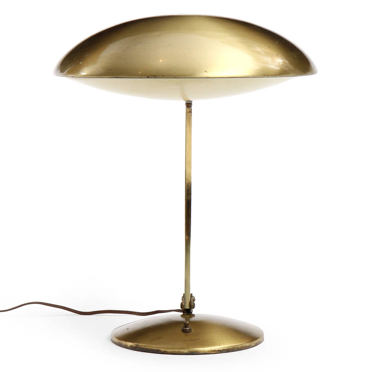 Brass Double Disc Adjustable Desk Lamp