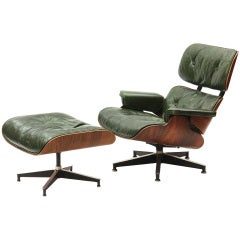 Green lounge by Charles and Ray Eames