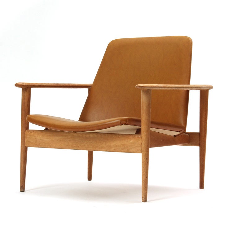 Mid-Century Modern Pair Of Oak Arm Chairs Ib Kofod-Larsen