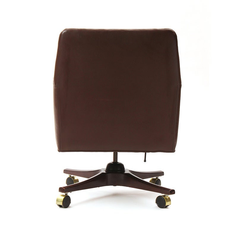 Mid-20th Century Desk Chair on Castors by Edward Wormley