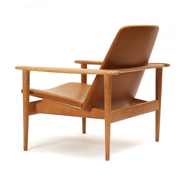Mid-20th Century Pair Of Oak Arm Chairs Ib Kofod-Larsen