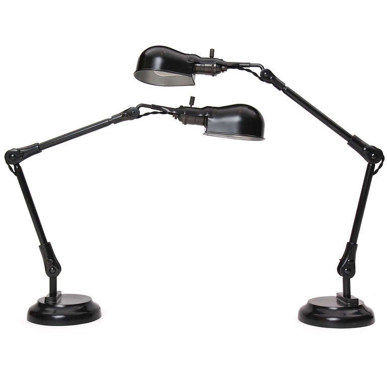 Industrial Adjusting Table Lamp For Sale 3