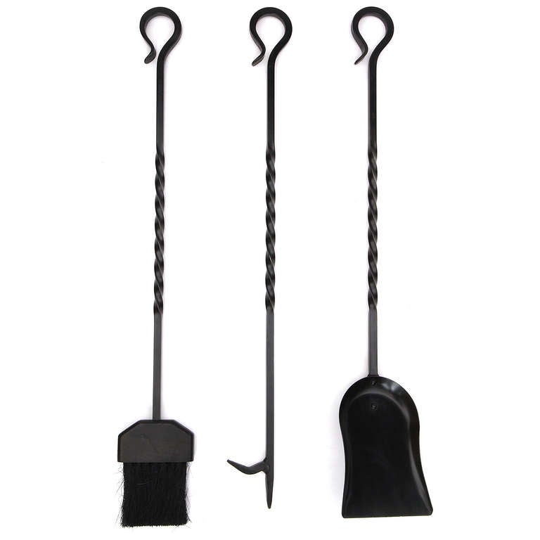 Twisted Iron Fire Tool Set For Sale at 1stDibs