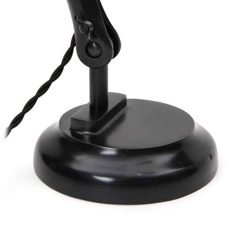Steel Industrial Adjusting Table Lamp from USA For Sale