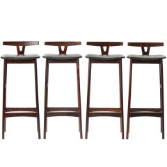 set of four rosewood stools