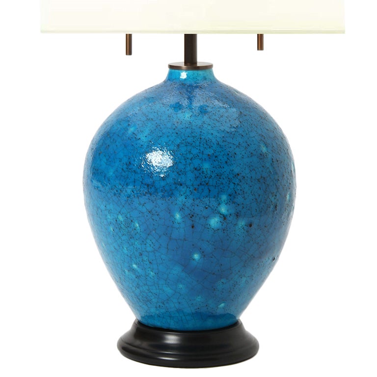 Blue Ceramic Table Lamp