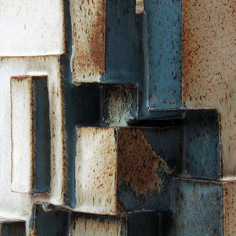 American Cubist Ceramic Table Lamp