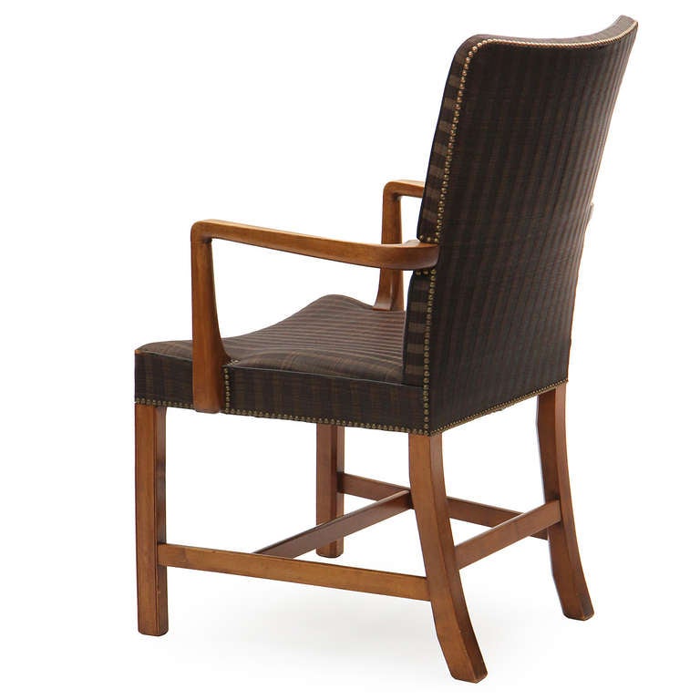 Danish High Back Barcelona Chair by Kaare Klint For Sale