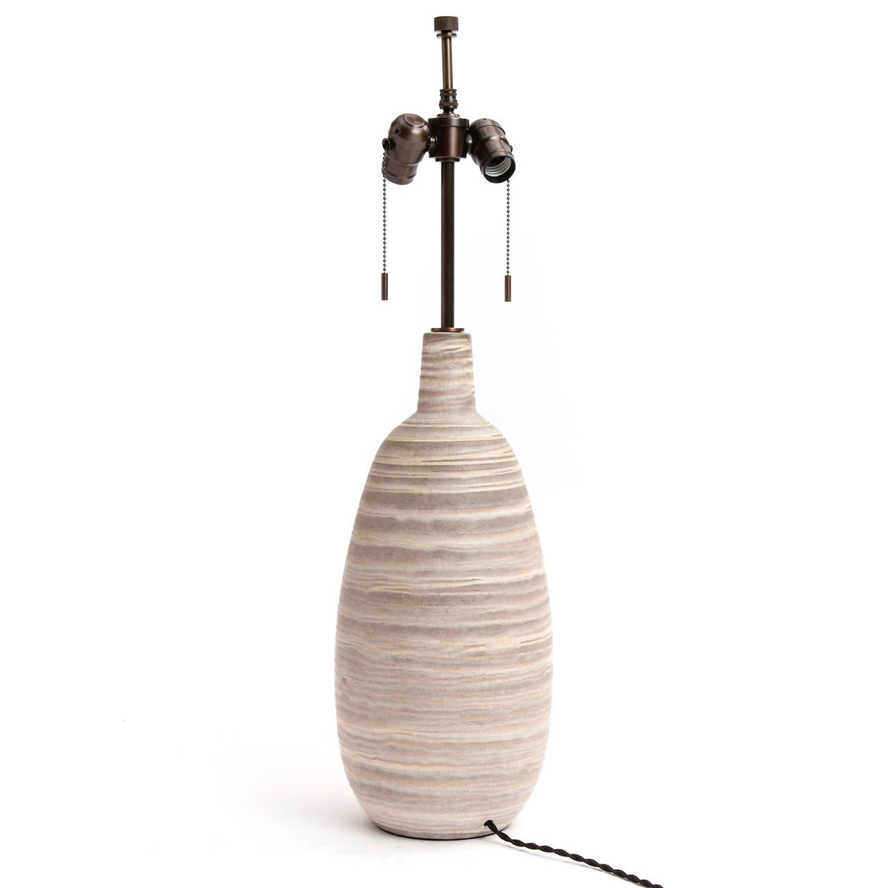 Italian Striated Ceramic Table Lamp