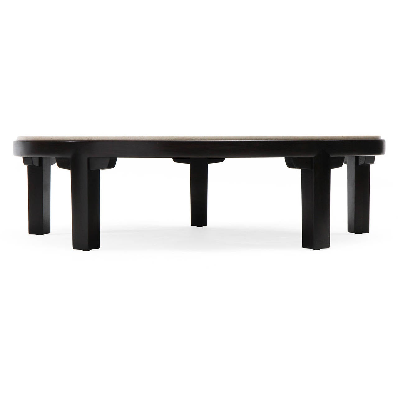 Mid-20th Century Travertine Low Table by Edward Wormley