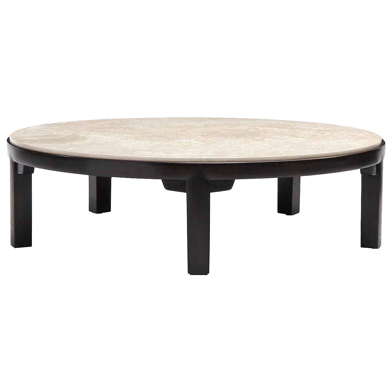 Travertine Low Table by Edward Wormley at 1stDibs