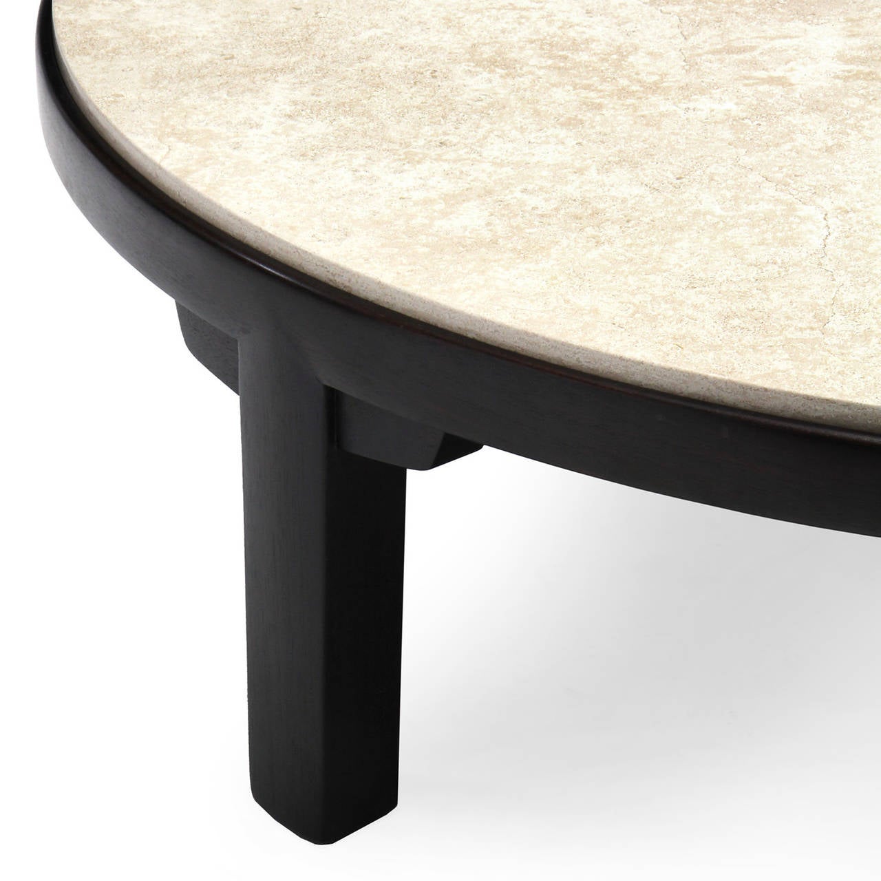 Mid-Century Modern Travertine Low Table by Edward Wormley