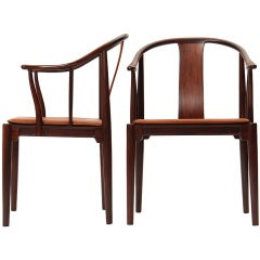 Chinesische Stühle aus Rosenholz von Hans J. Wegner
