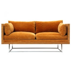 Burled Sofa By Milo Baughman