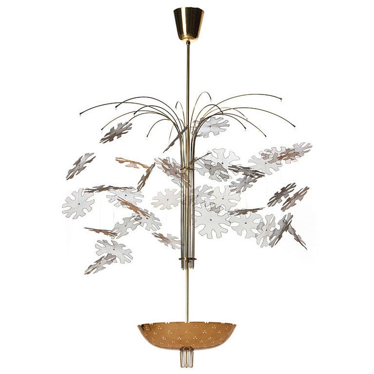 Snowflake Chandelier By Paavo Tynell