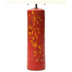 Red Ceramic Table Lamp