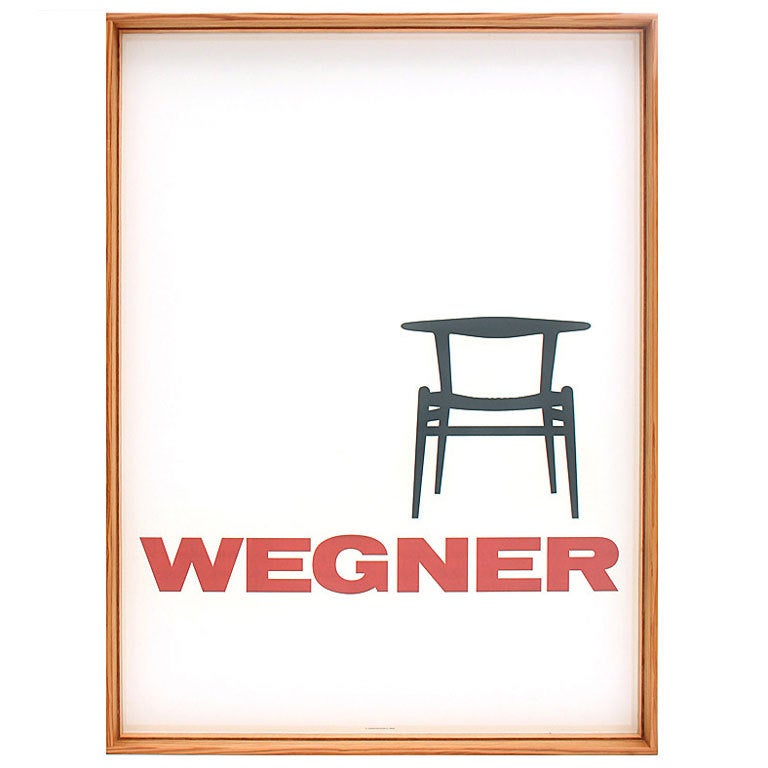 Affiche vintage de Wegner dans un cadre de Wyeth en vente