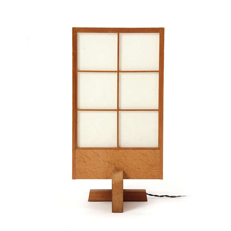 Mid-Century Modern Table Lamp By George Nakashima 