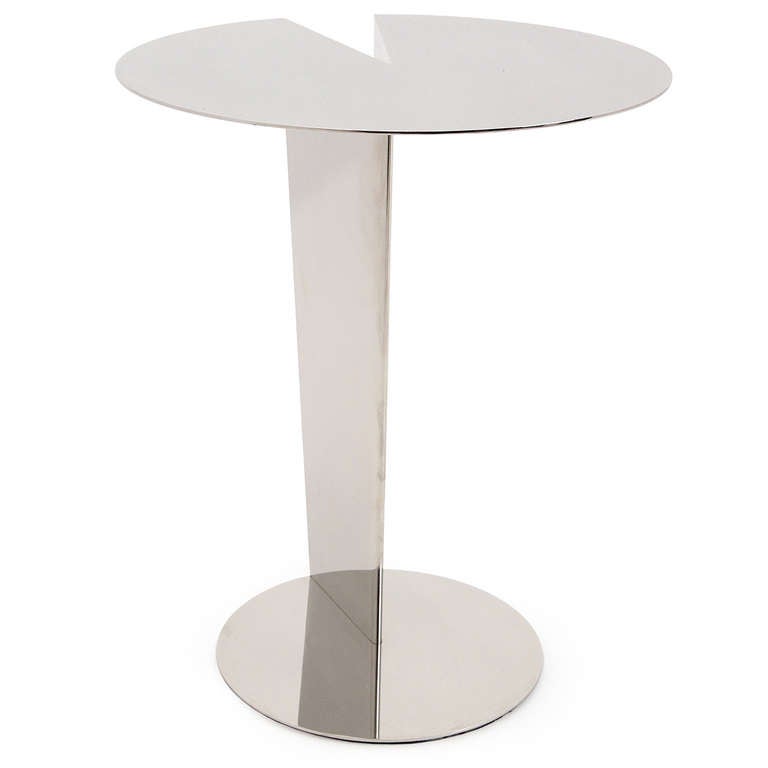 Polished Steel End Tables by Allan Mack for Brueton In Good Condition In Sagaponack, NY