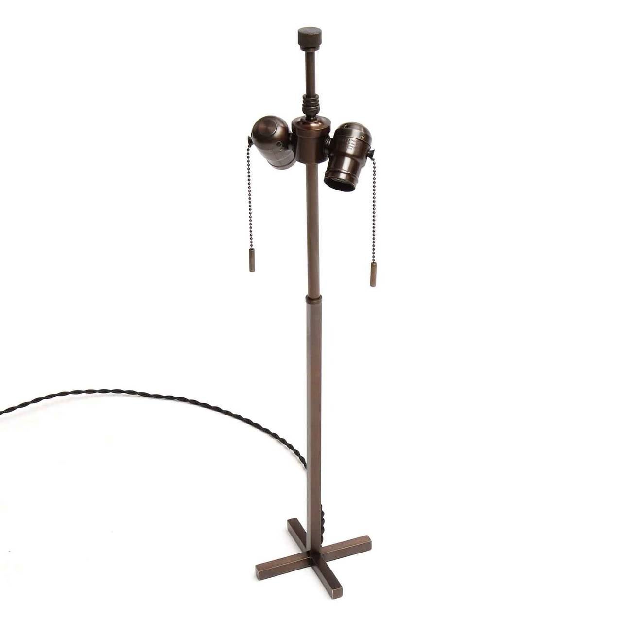 Cruciform Base Bronze Table Lamps 1
