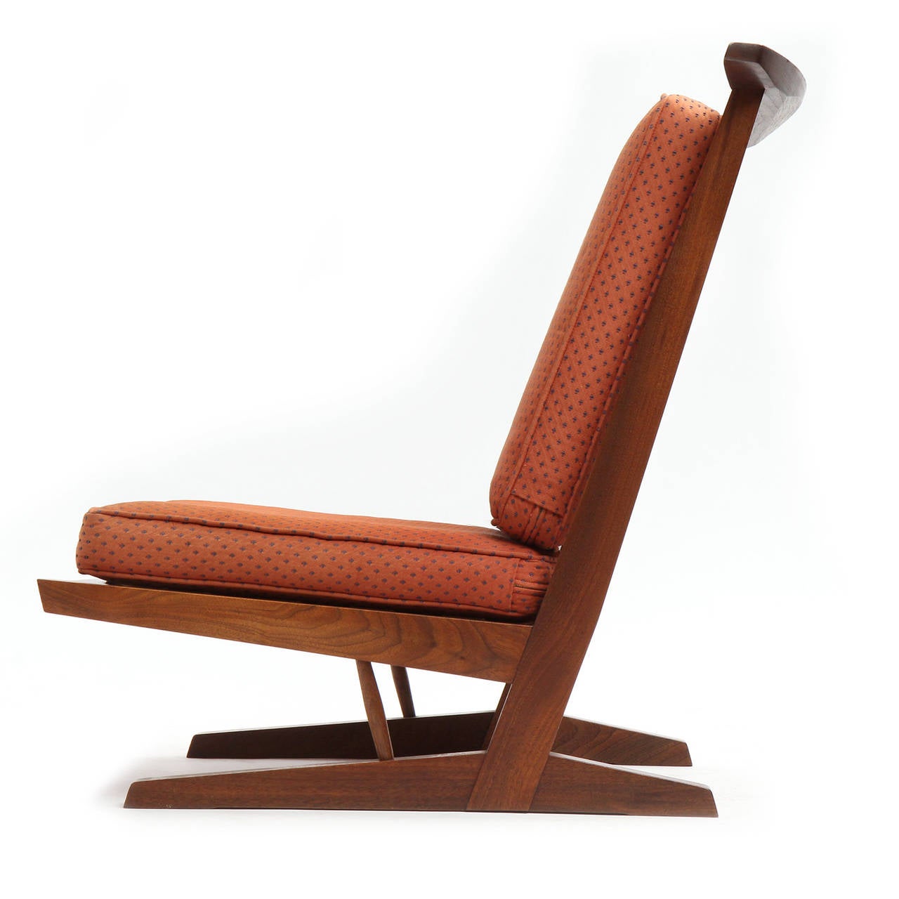 Conoid Lounge Chair and Ottoman by George Nakashima In Good Condition In Sagaponack, NY