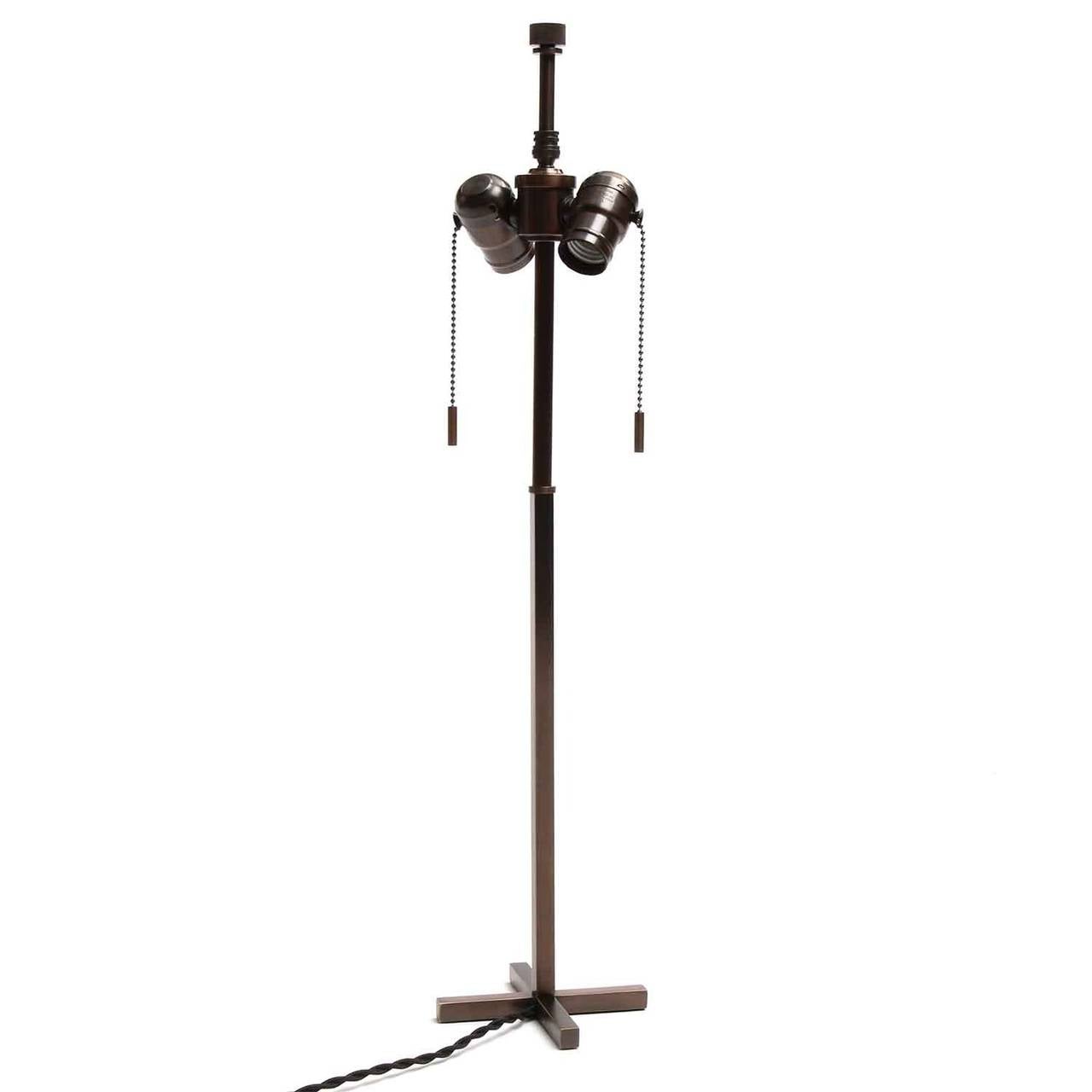 American Cruciform Base Bronze Table Lamps