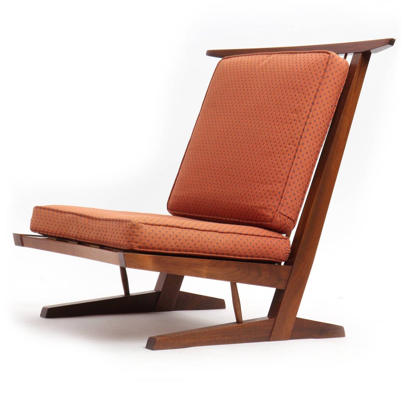 American Conoid Lounge Chair and Ottoman by George Nakashima
