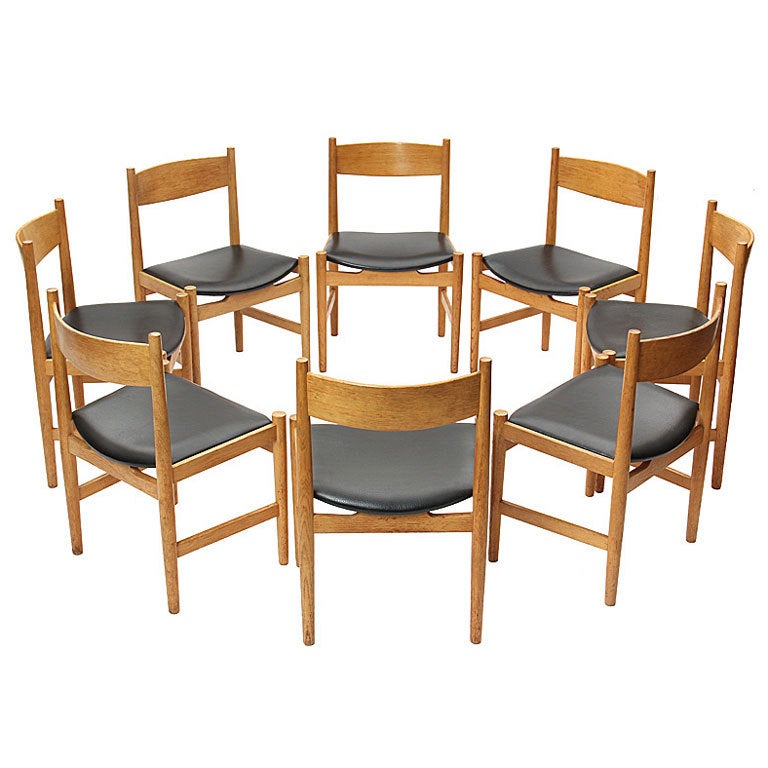 Set of Eight Oak Dining Chairs by Hans J. Wegner