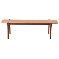 Solid Oak and Teak Table by Hans J. Wegner