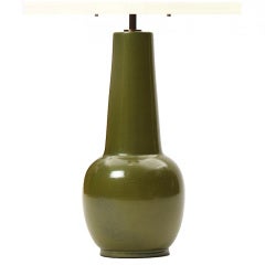 Green Ceramic Table Lamp By Baldelli